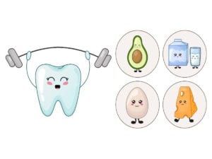 Strong Tooth With Healthy Foods