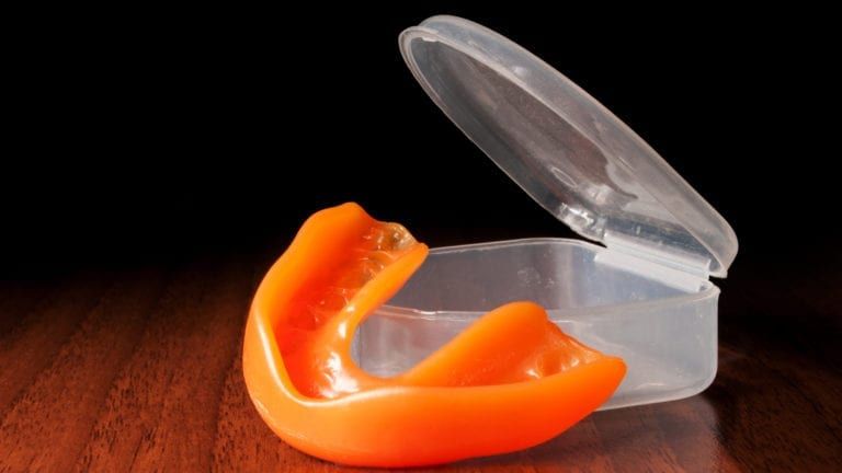 A mouth guard and case